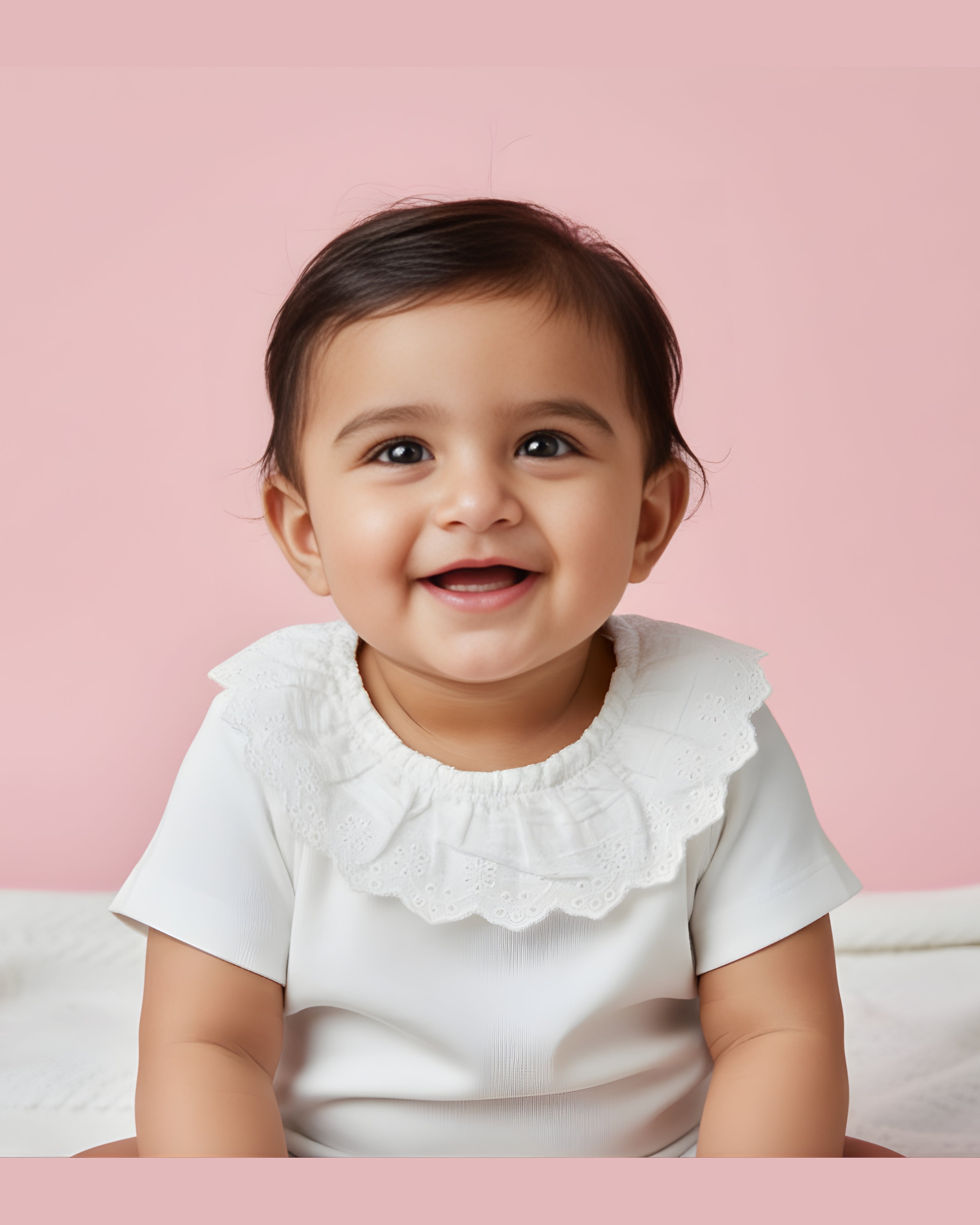 Classic Lace Collar White Top