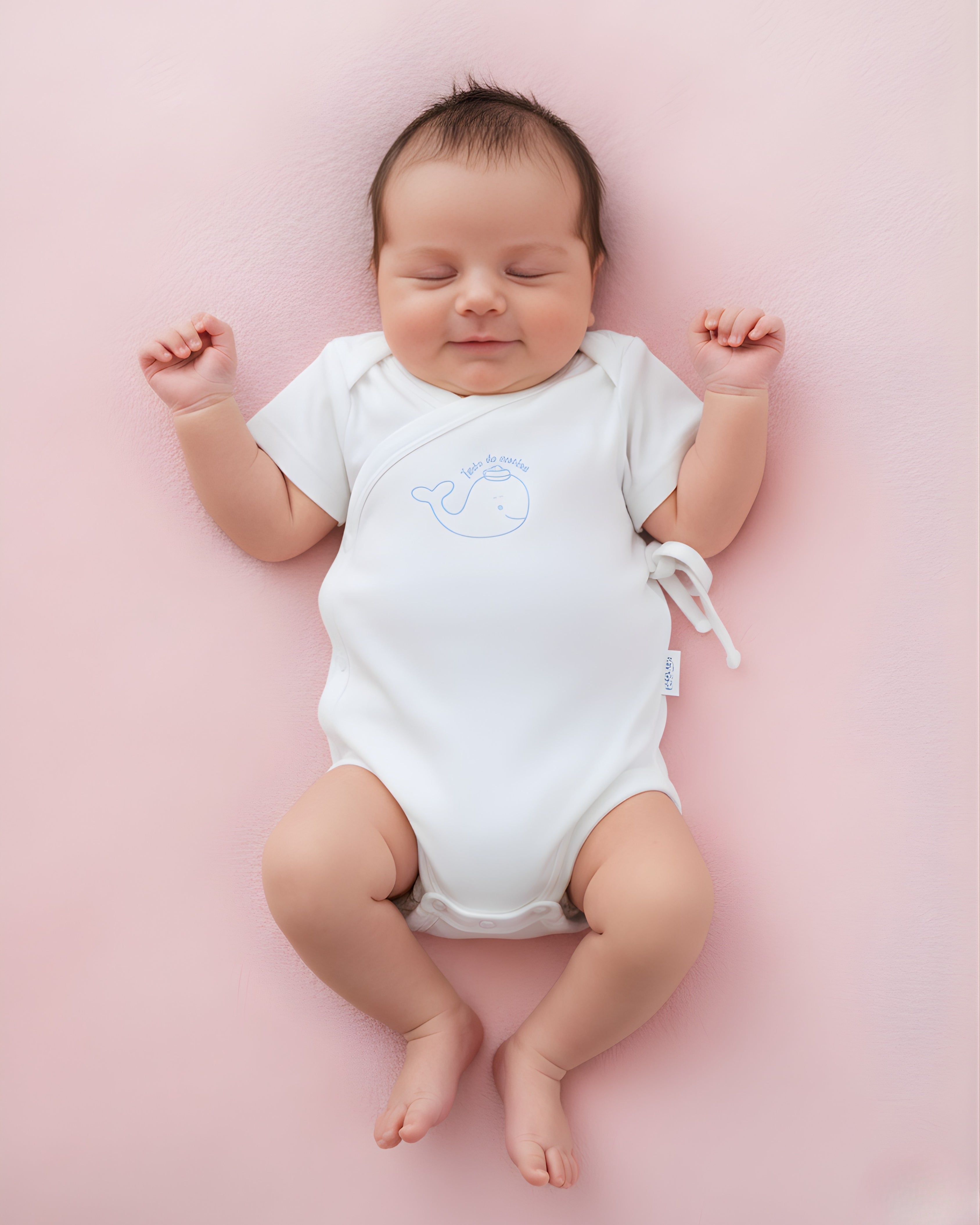 Blue Whale Snuggle Wrap Baby Onesie