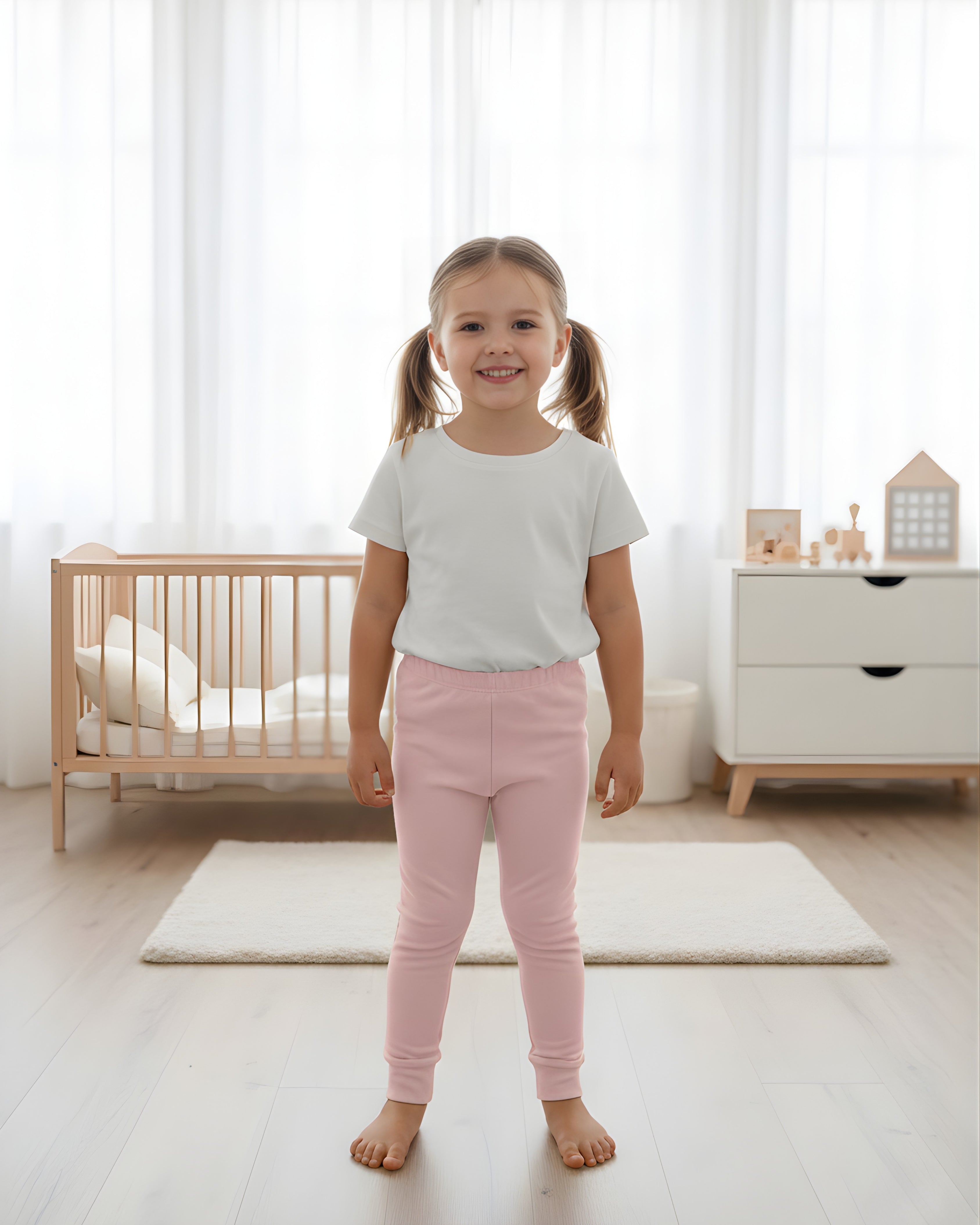 Blush Pink CozyFit Kids Leggings