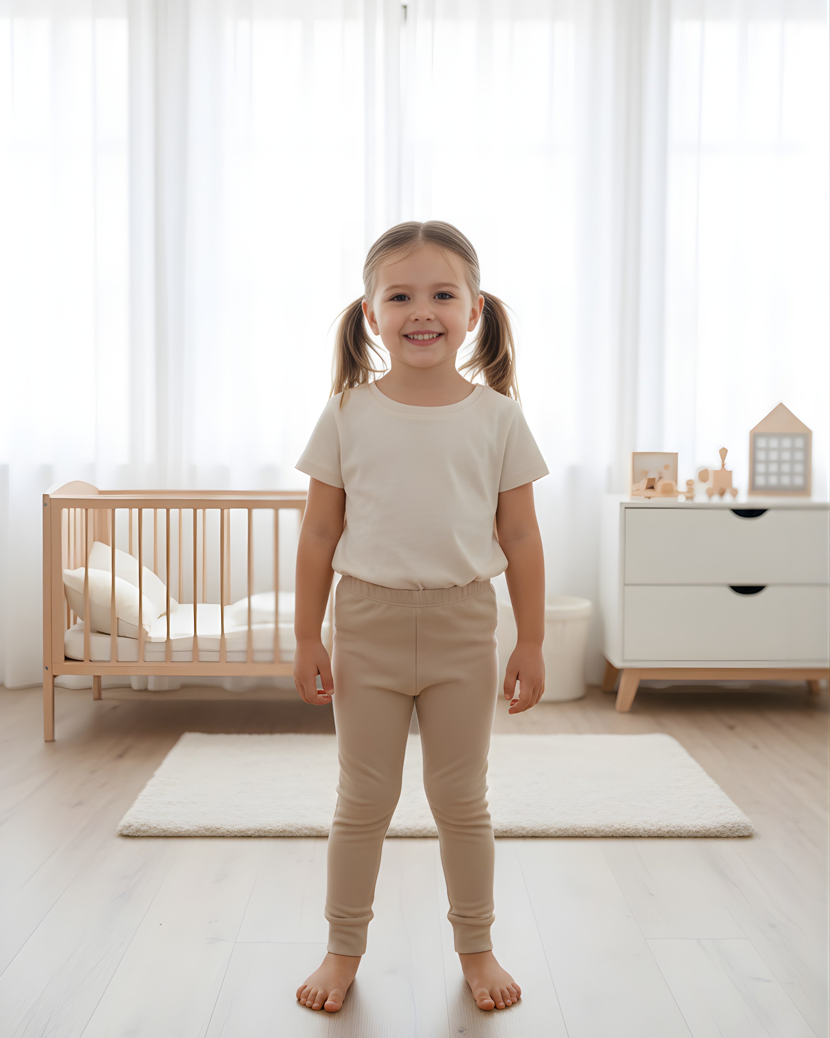 Soft Beige Everyday Stretch Leggings