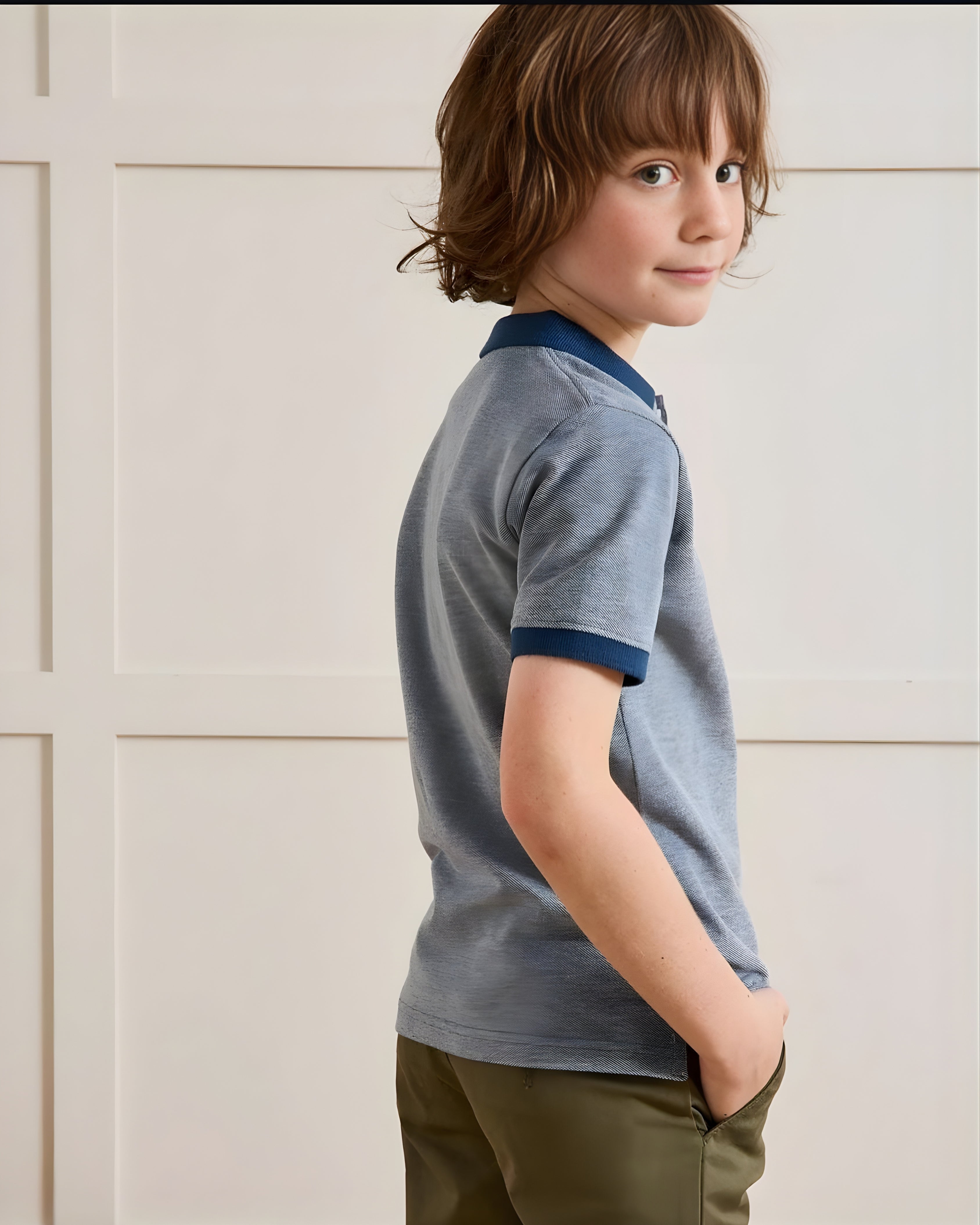 Classic Contrast Collar Boys’ Polo Tee