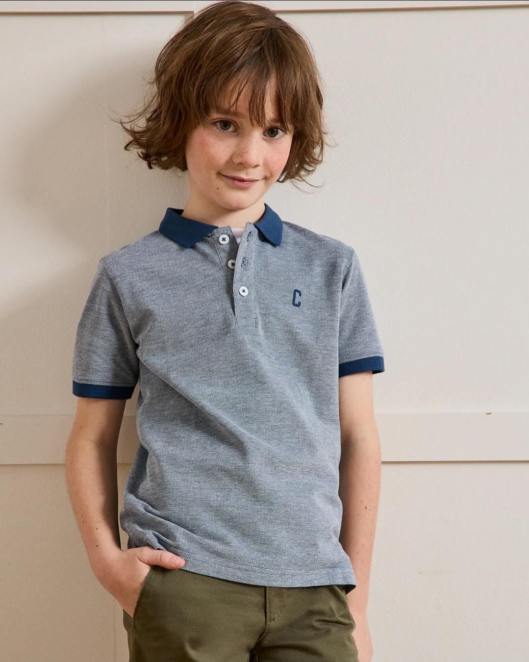 Classic Contrast Collar Boys’ Polo Tee