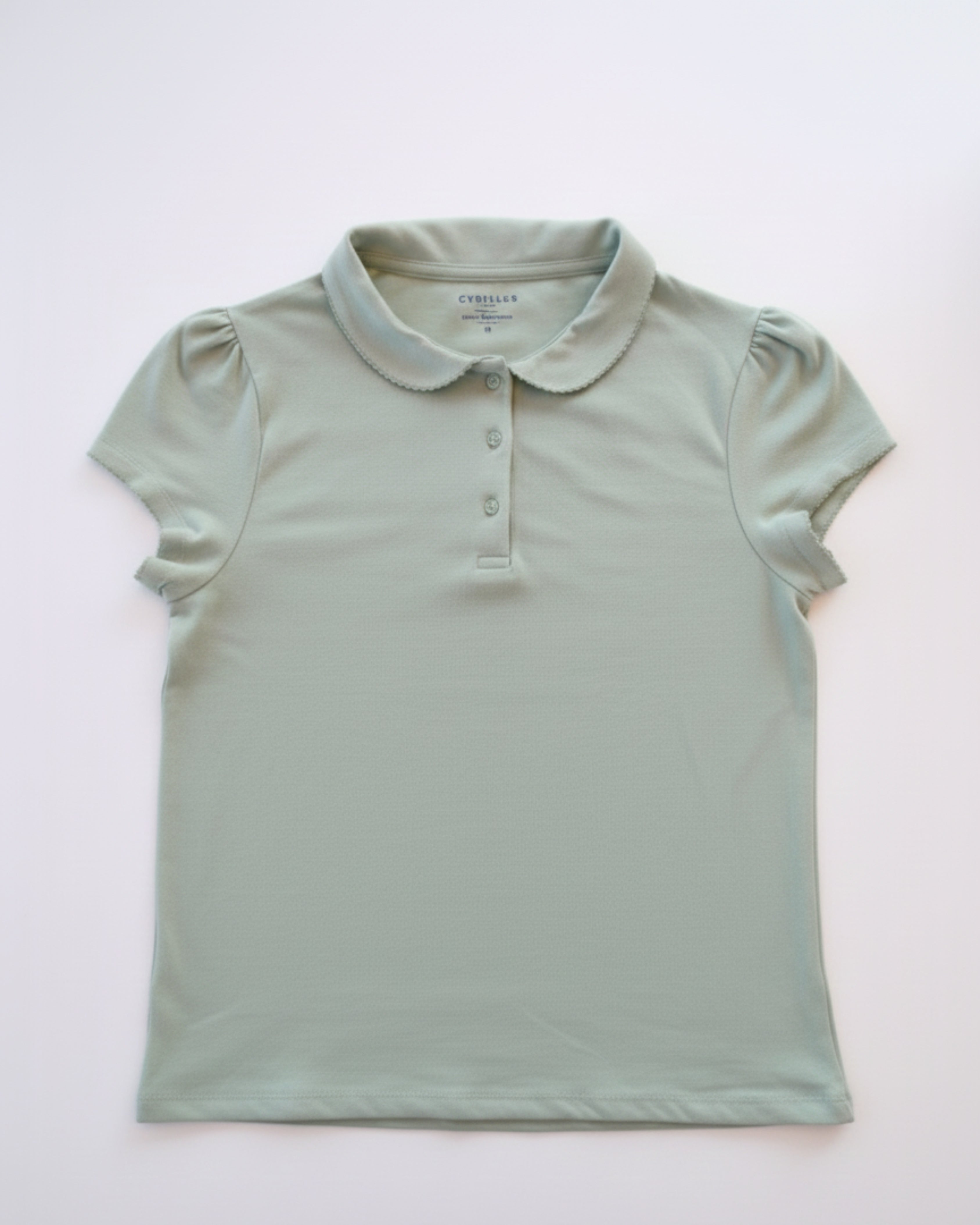 Soft Sage Girls’ Polo Tee